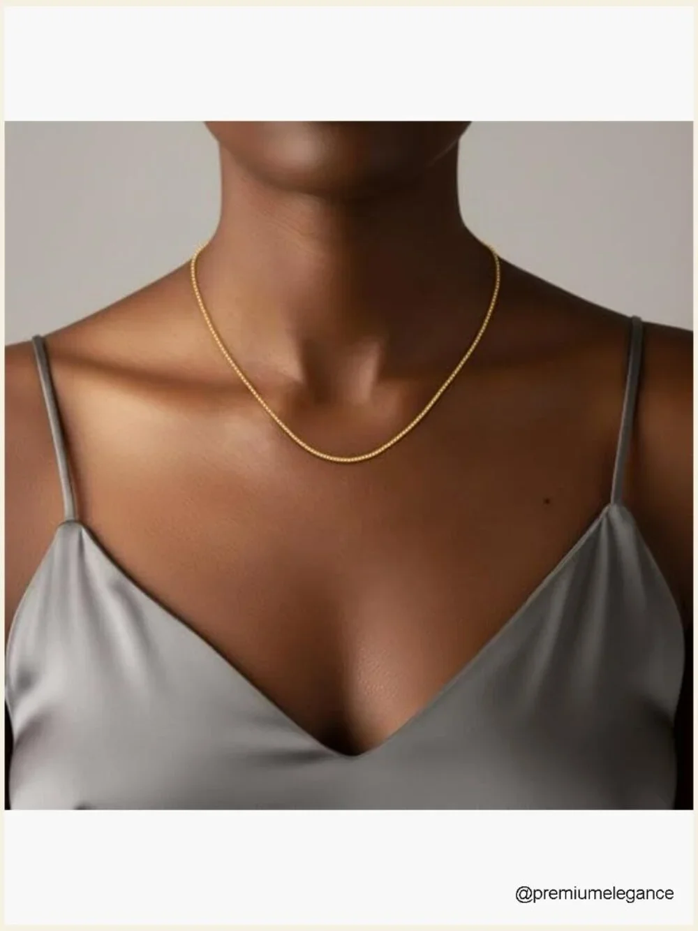 18K Gold Plated 925 Sterling Silver 1.2mm Box Chain Necklace Lobster Claw